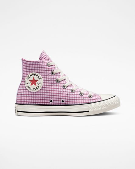 Tenisi Inalti Dama Converse Chuck Taylor All Star Checkered Violet | RO Q13CLF759